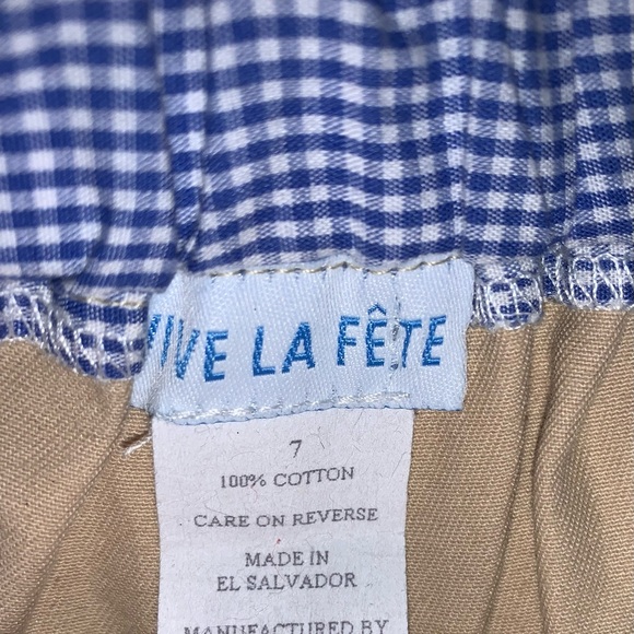 Vive la Fete boutique OLE MISS REBELS boys khaki shorts size 7 - Picture 2 of 7